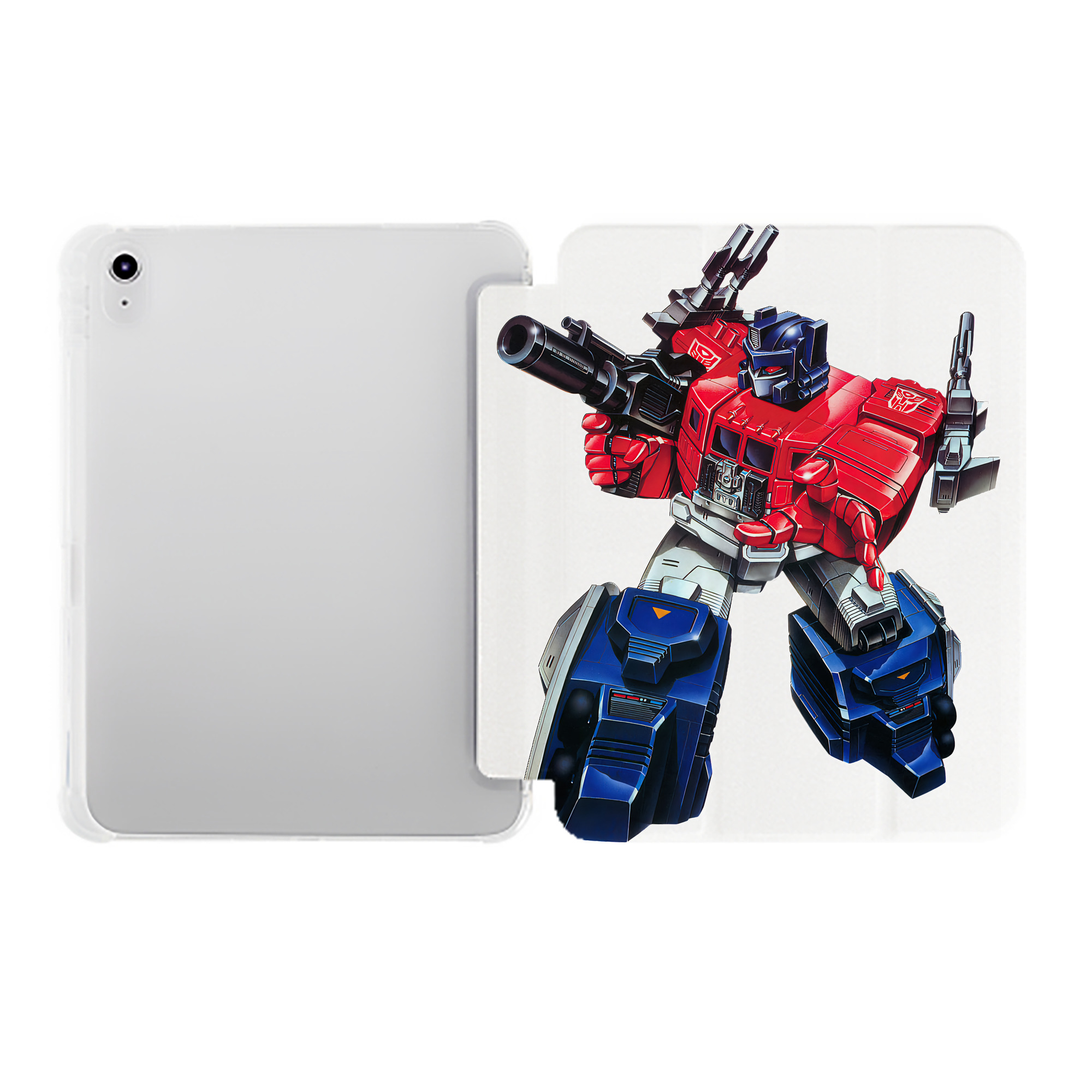 （画像用） Transformers トランスフォーマー IPad ケース ペン収納付き 三つ折りスタンド PUレザー×シリコン 対応機種9.5/10.5/10.9インチ